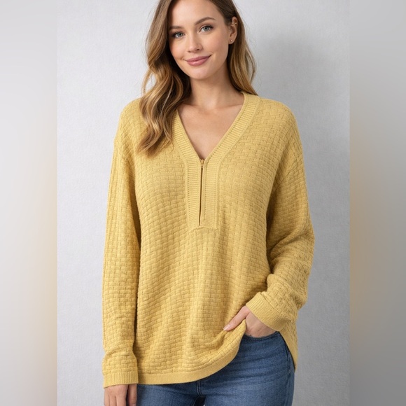 Giorgio Armani Sweaters - Giorgio Armani Le Collezioni Mustard Yellow Knit Sweater